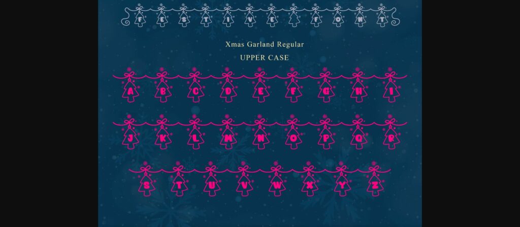 Xmas Garland Font Poster 4