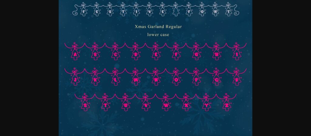 Xmas Garland Font Poster 5