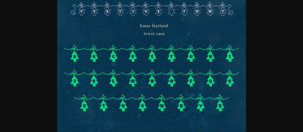 Xmas Garland Font Poster 7