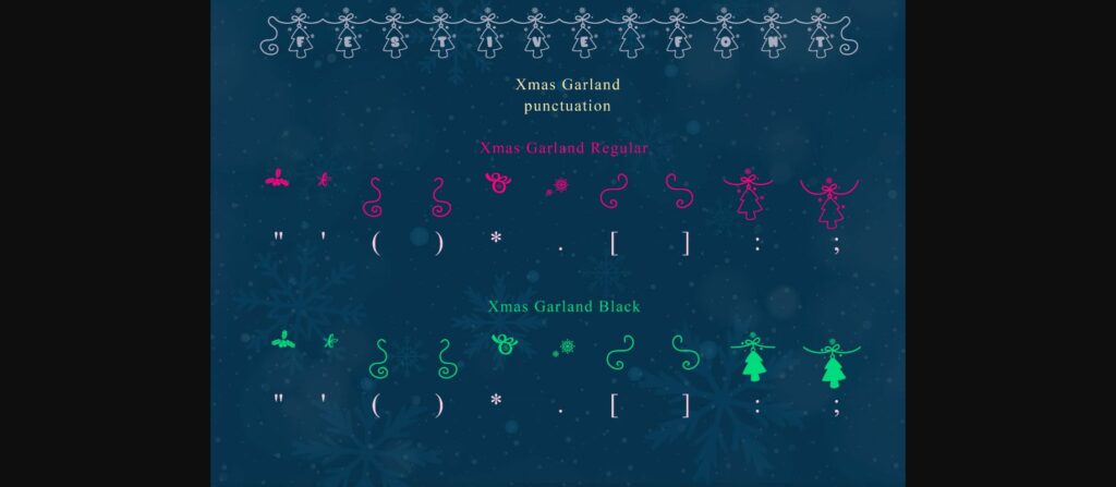 Xmas Garland Font Poster 8