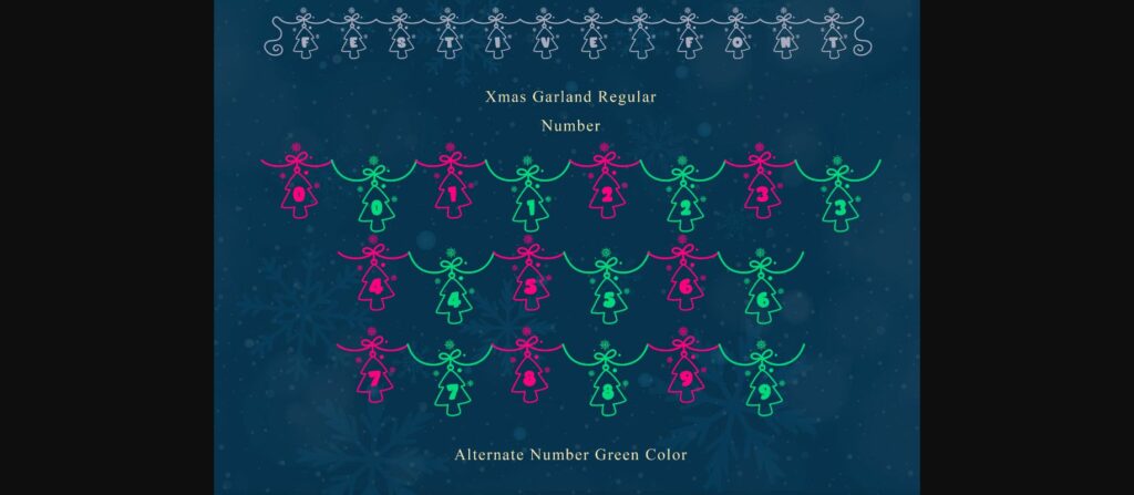 Xmas Garland Font Poster 9