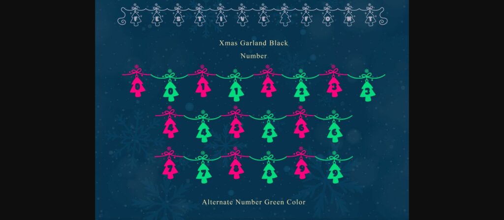 Xmas Garland Font Poster 10