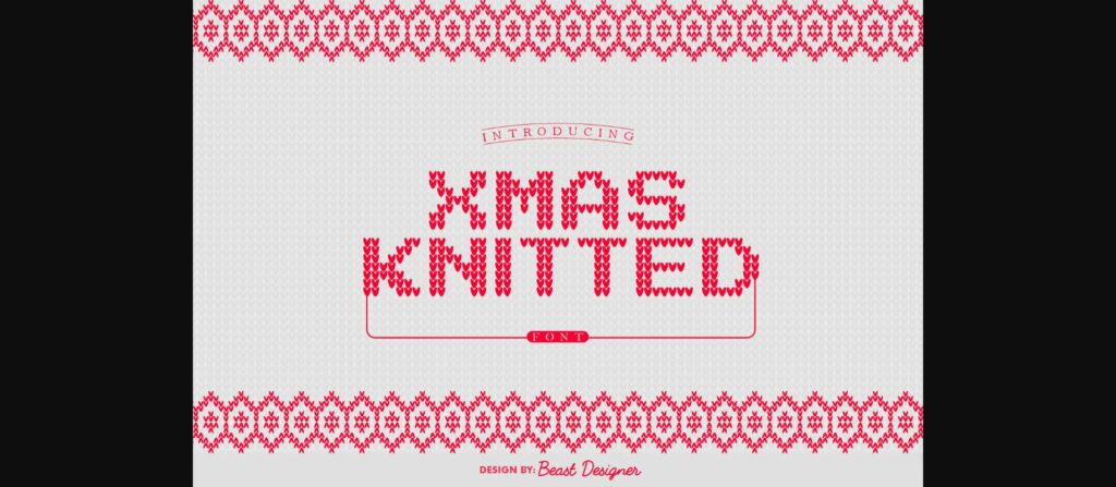 Xmas Knitted Font Poster 1