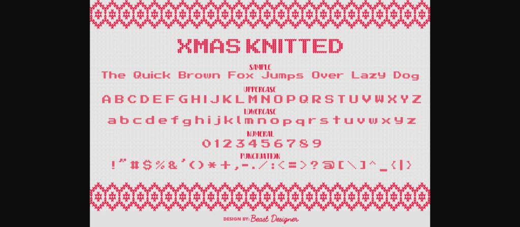 Xmas Knitted Font Poster 4