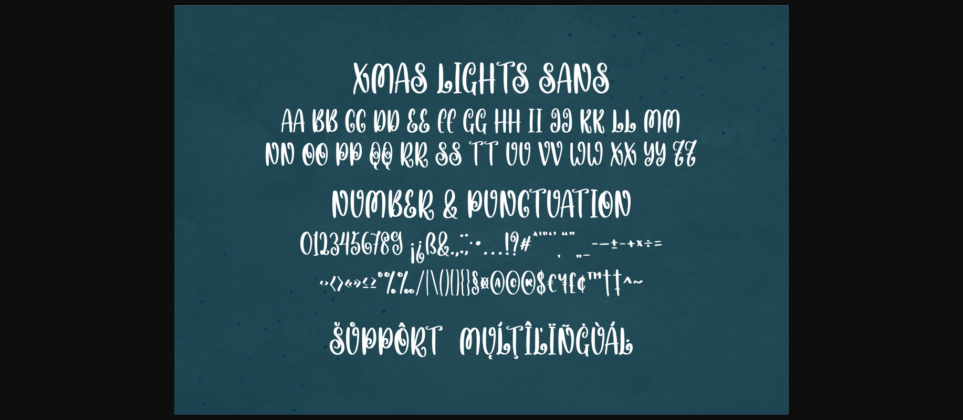 Xmas Lights Trio Font Poster 9