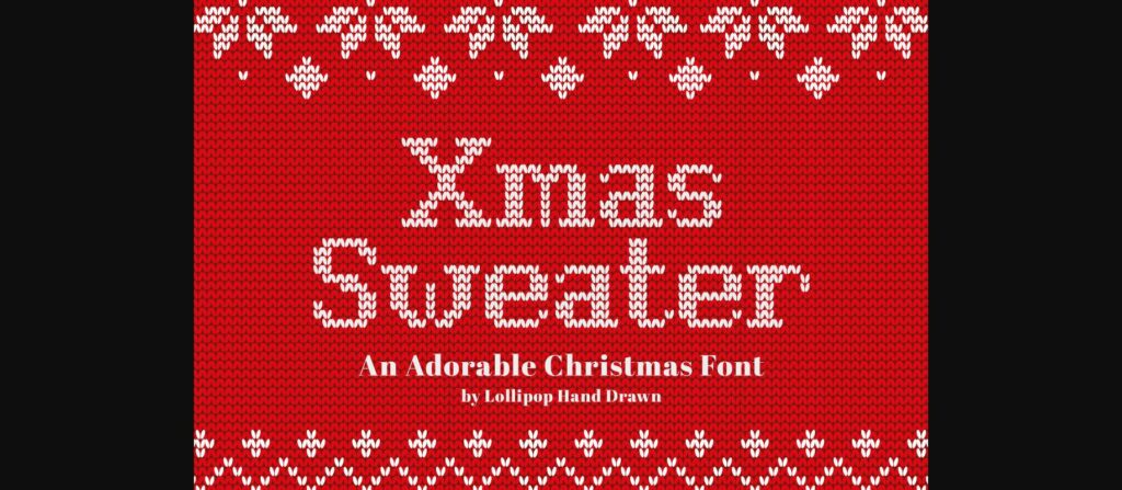 Xmas Sweater Font Poster 3