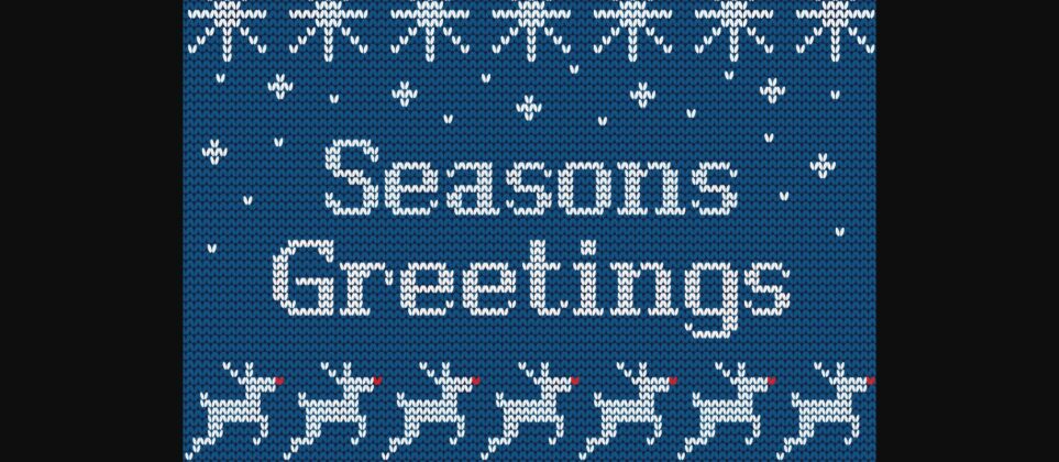 Xmas Sweater Font Poster 4