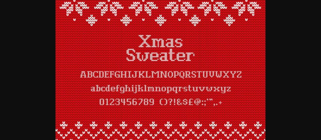 Xmas Sweater Font Poster 7