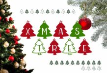 Xmas Tree Font Poster 1