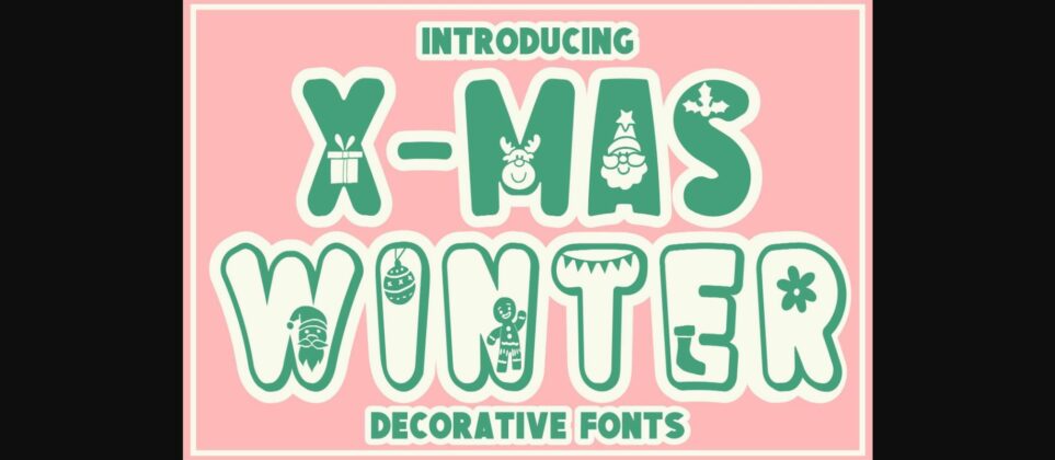 Xmas Winter Font Poster 3