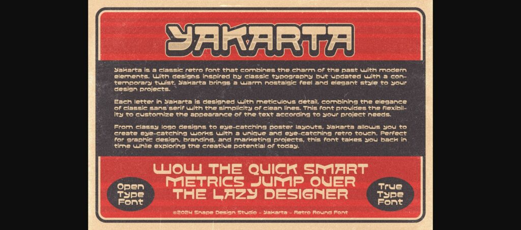 Yakarta Font Poster 4