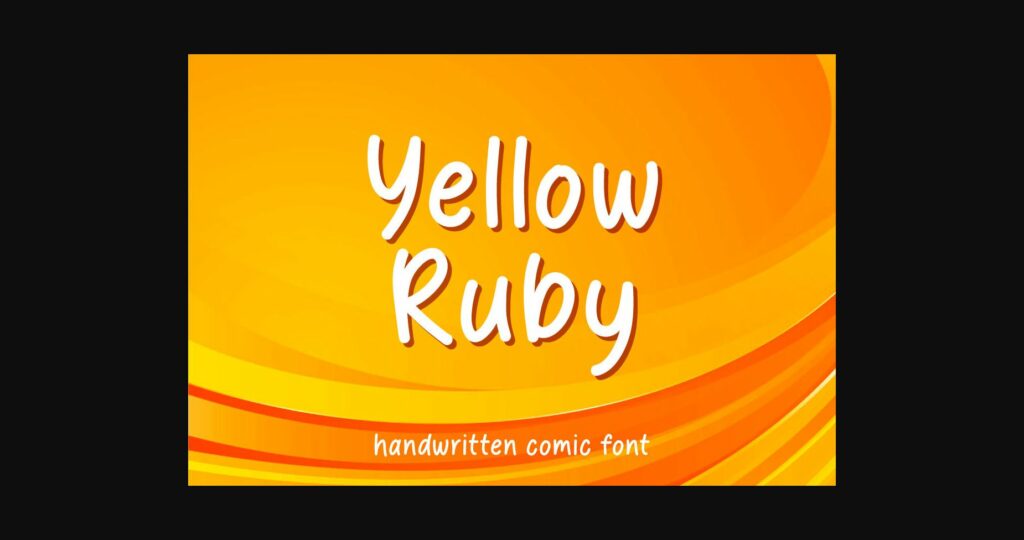 Yellow Ruby Font Poster 3