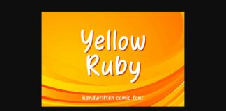 Yellow Ruby Font Poster 1