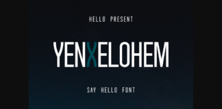 Yenxelohem Font Poster 1