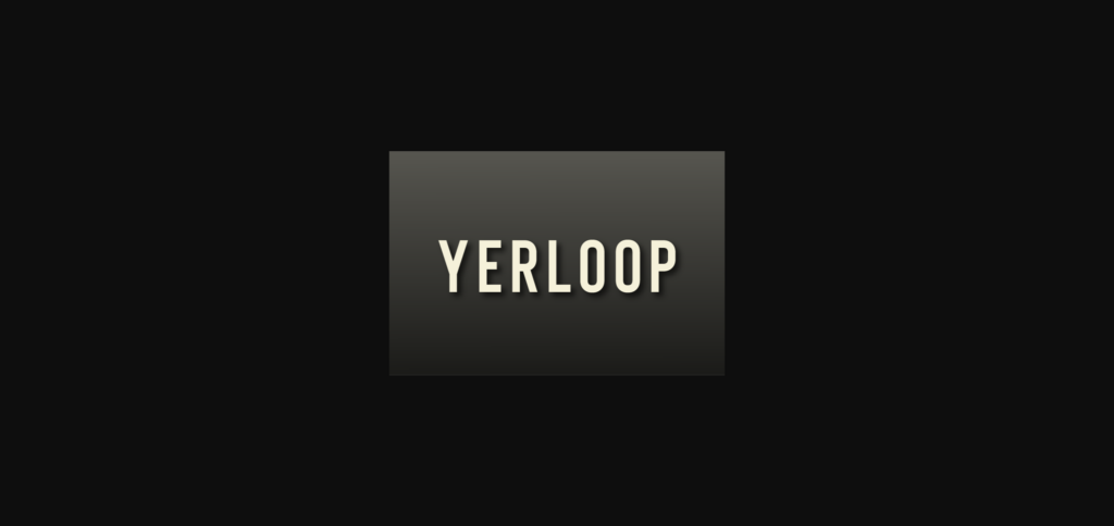 Yerloop Font Poster 1