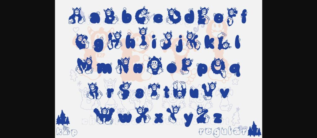 Yeti Bigfoot Font Poster 2