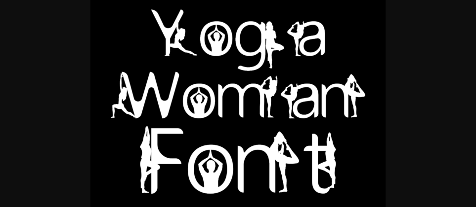 Yoga Woman Font Poster 5