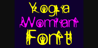 Yoga Woman Font Poster 1