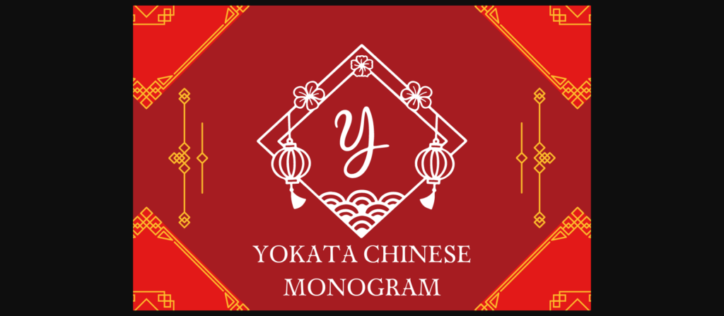 Yokata Chinese Monogram Font Poster 3