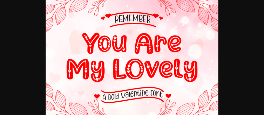 You Are My Lovely Font Poster 1