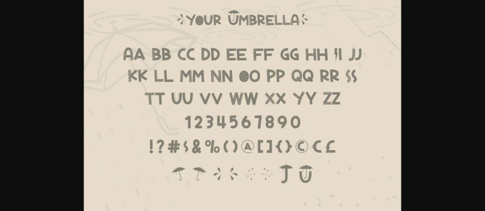 Your Umbrella Font Poster 6