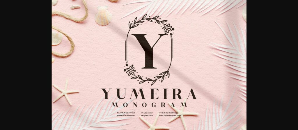 Yumeira Monogram Font Poster 3