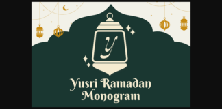 Yusri Ramadan Monogram Font Poster 1