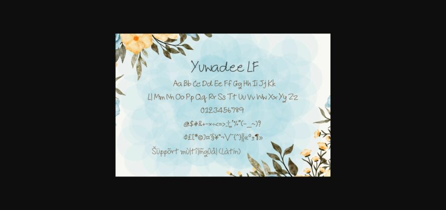 Yuwadee Lf Font Poster 9