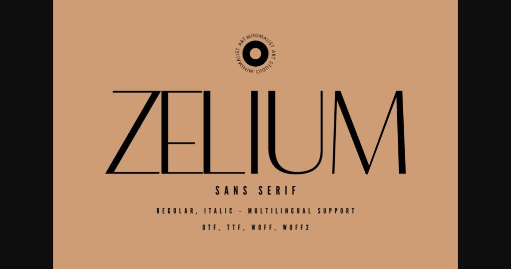 Zelium Font Poster 3