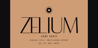 Zelium Font Poster 1