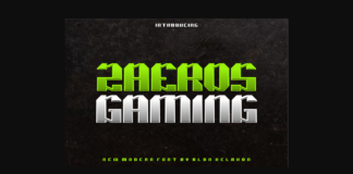 Zaeros Gaming Font Poster 1