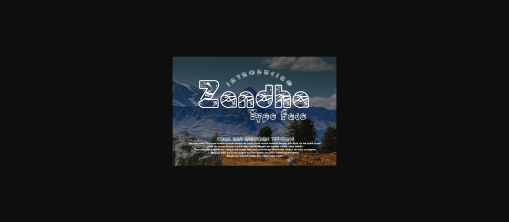 Zandha Font Poster 3