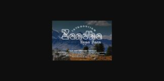 Zandha Font Poster 1