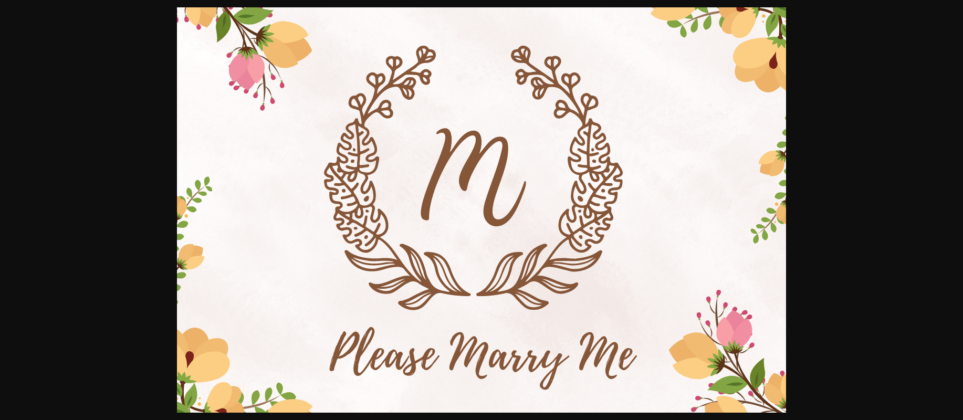 Zanida Flower Monogram Font Poster 2