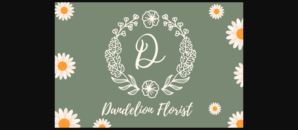 Zanida Flower Monogram Font Poster 5