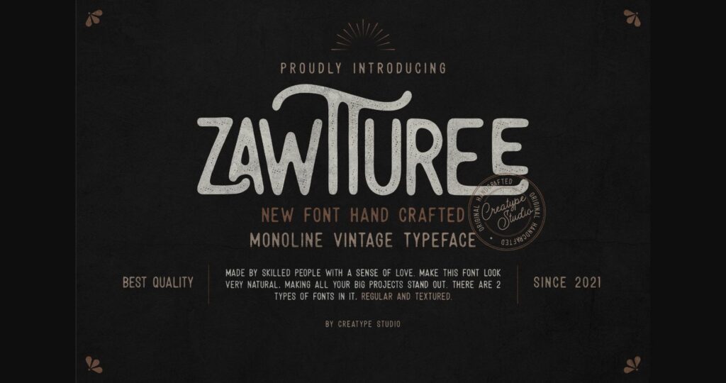 Zawturee Font Poster 3