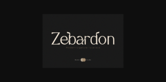 Zebardon Font Poster 1