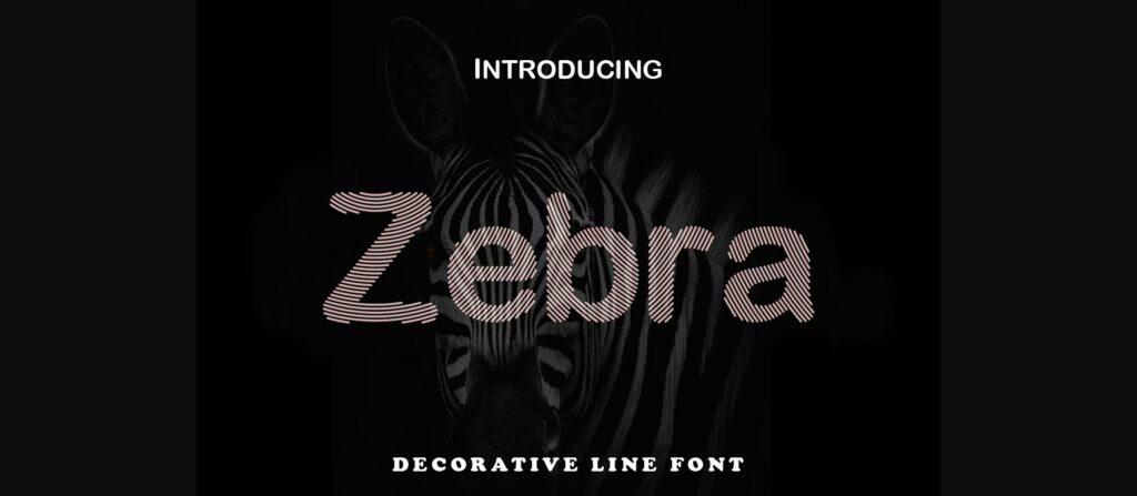 Zebra Font Poster 3