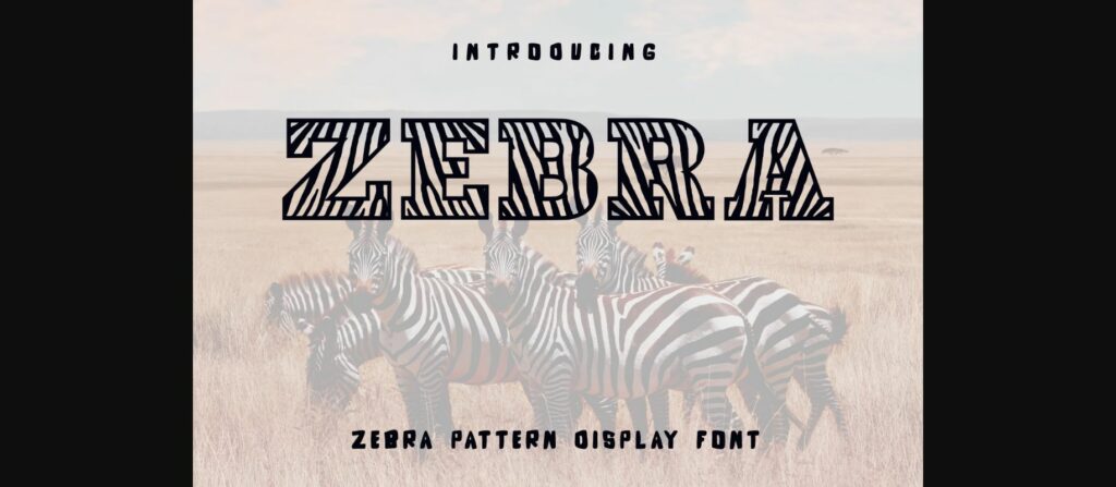 Zebra Font Poster 1