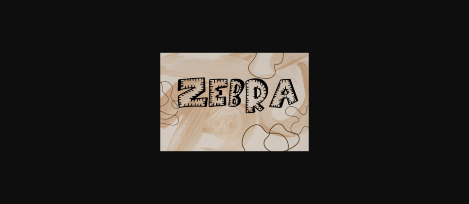 Zebra Font Poster 1