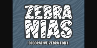 Zebra Nias Font Poster 1