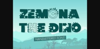 Zemona the Dino Font Poster 1