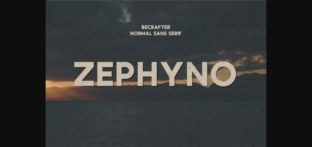 Zephyno Font Poster 3