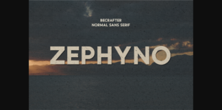 Zephyno Font Poster 1