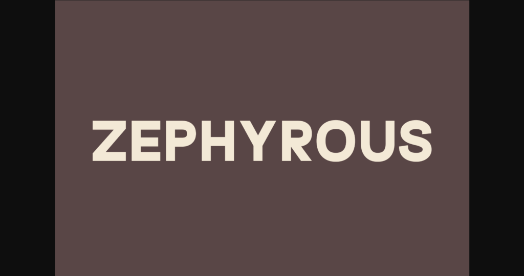 Zephyrous Font Poster 3
