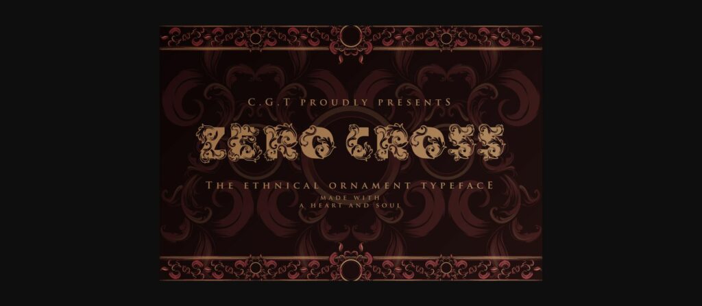 Zero Cross Font Poster 1