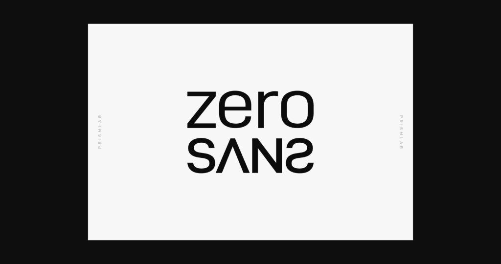 Zero Font Poster 9