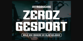 Zeroz Gesport Font Poster 1
