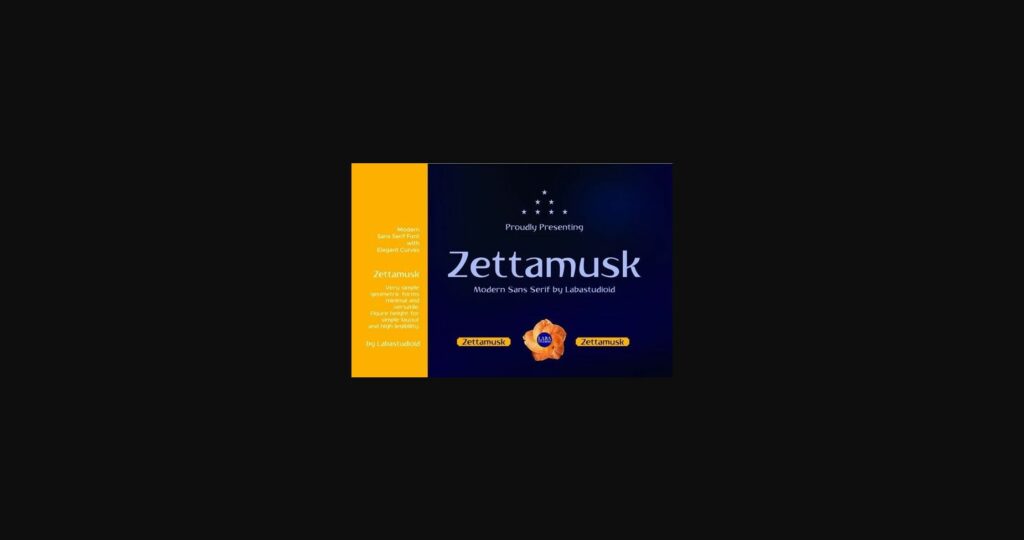 Zettamusk Font Poster 3