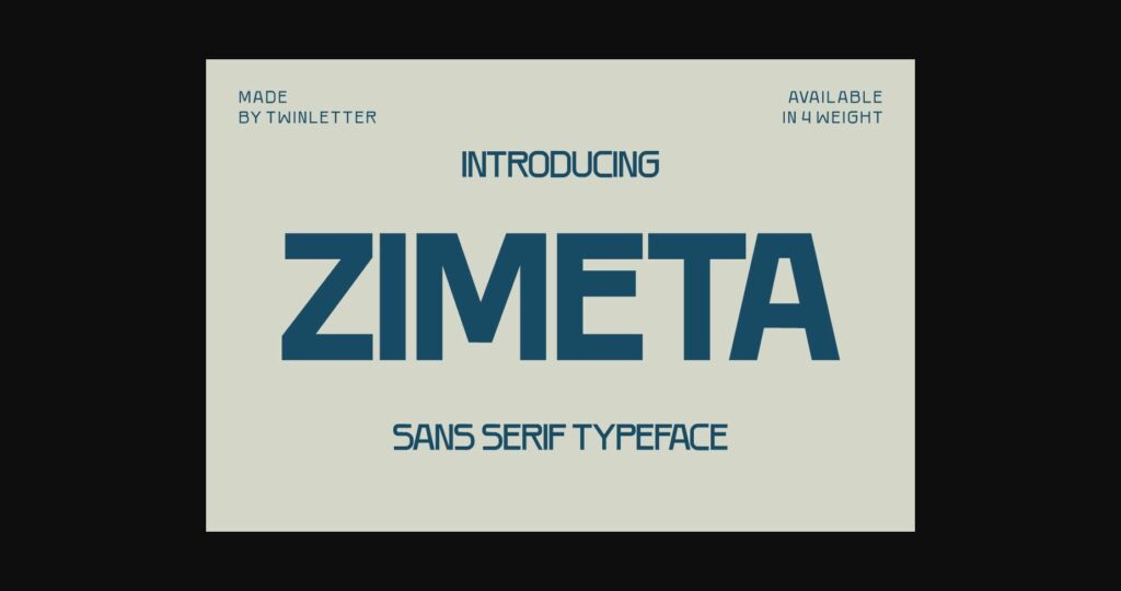 Zimeta Font Poster 3